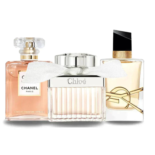 Packung mit 3 Düften: Chanel COCO MADEMOISELLE, Yves Saint Laurent LIBRE, CHLOÉ (Eau de Parfum)